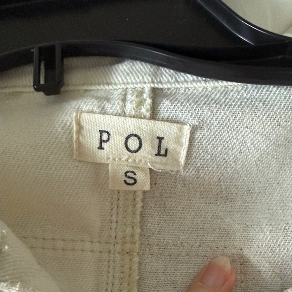 Pol Patchwork Oversized Button-Up Jacket In White… - image 2